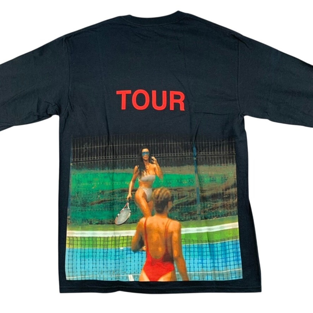 Kanye West Saint Pablo Tour Shirt Mens Medium Black Kim Kardashian Long Sleeve